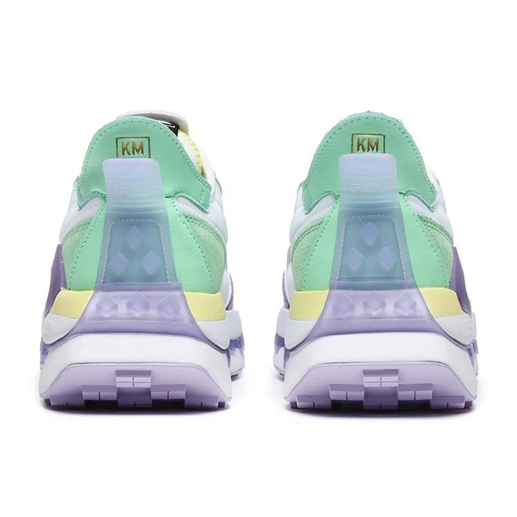 KM Shoes « Blanc, violet, aqua »