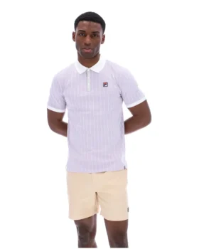 Lilas brumeux Polo rayé BB1 Classic Vintage