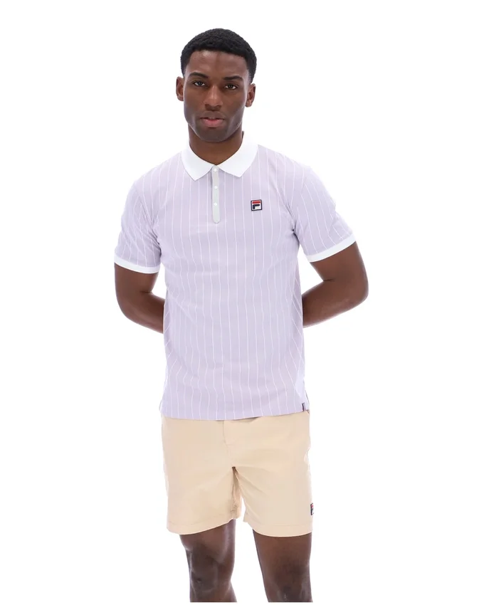 Lilas brumeux Polo rayé BB1 Classic Vintage