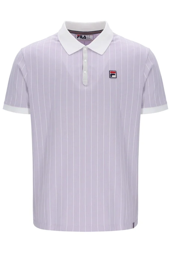 Lilas brumeux Polo rayé BB1 Classic Vintage