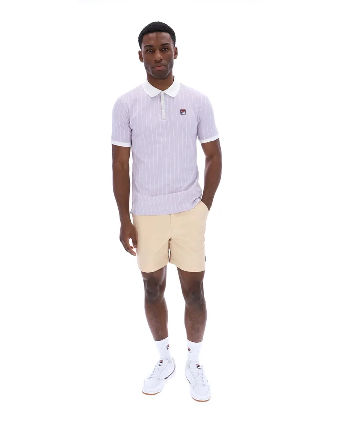 Lilas brumeux Polo rayé BB1 Classic Vintage
