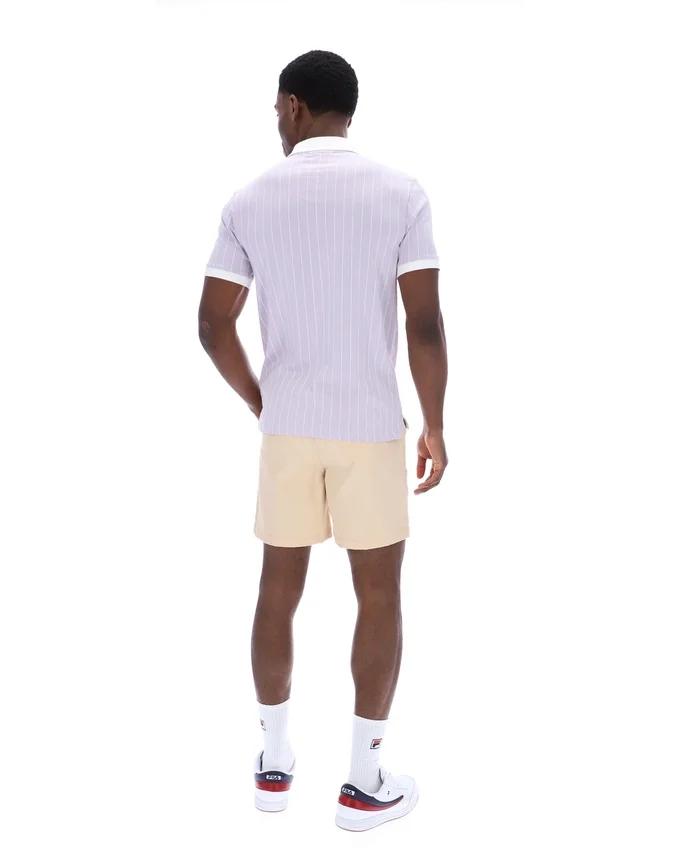 Lilas brumeux Polo rayé BB1 Classic Vintage