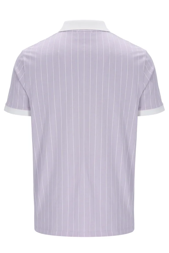 Lilas brumeux Polo rayé BB1 Classic Vintage