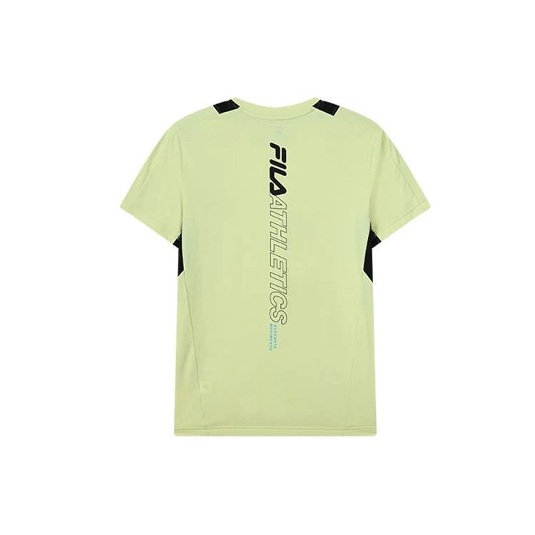 Logo imprimé, col rond, homme, jaune