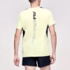 Logo imprimé, col rond, homme, jaune
