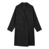 Manteau en maille mi-long uni « Milano » « Noir »