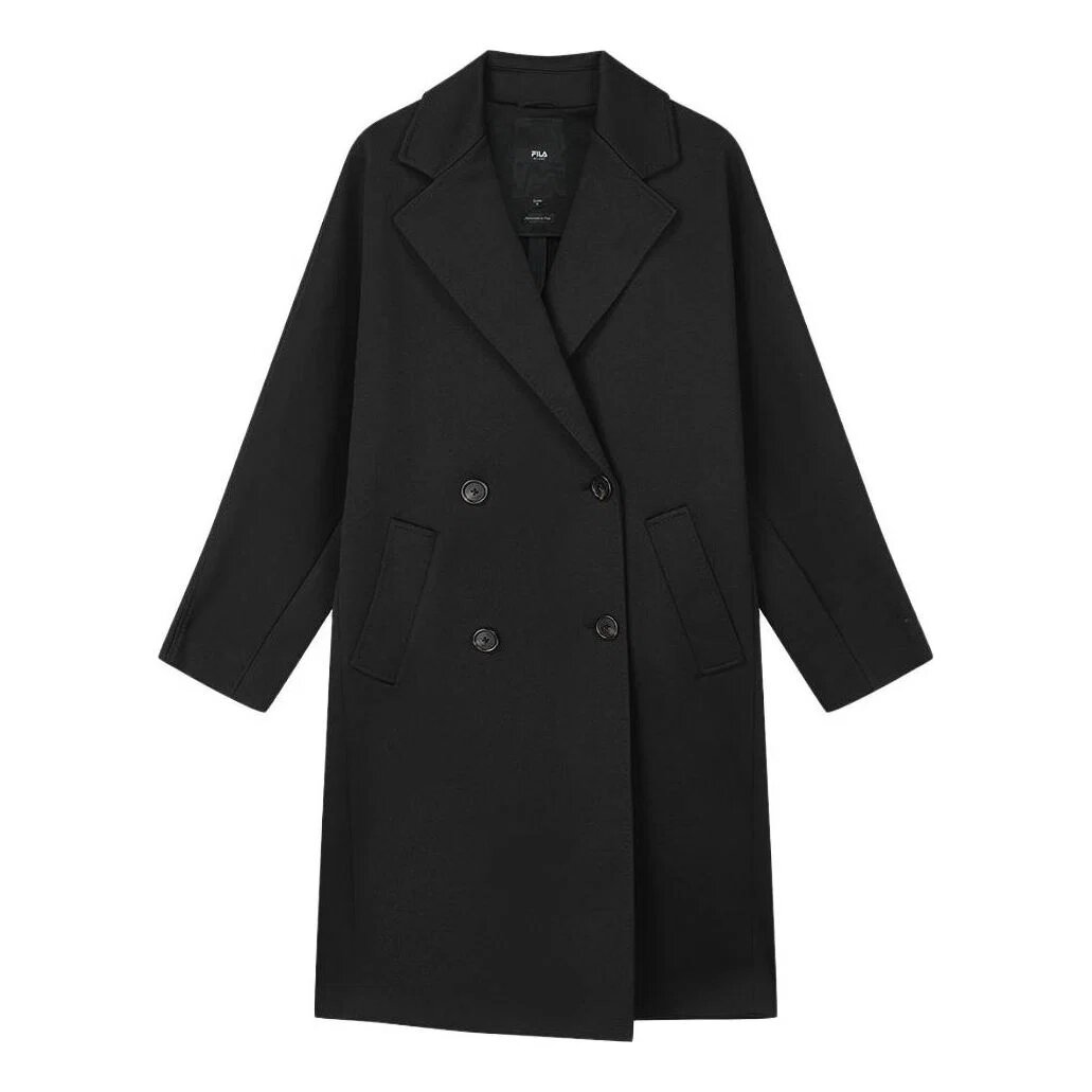 Manteau en maille mi-long uni « Milano » « Noir »