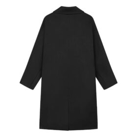 Manteau en maille mi-long uni « Milano » « Noir »