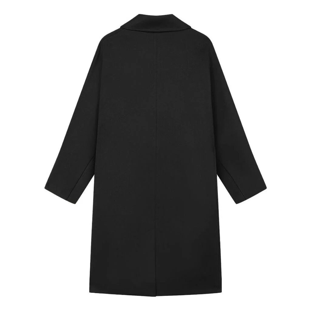 Manteau en maille mi-long uni « Milano » « Noir »