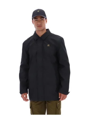 Manteau Sammy noir à fermeture éclair intégrale