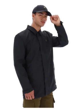 Manteau Sammy noir à fermeture éclair intégrale