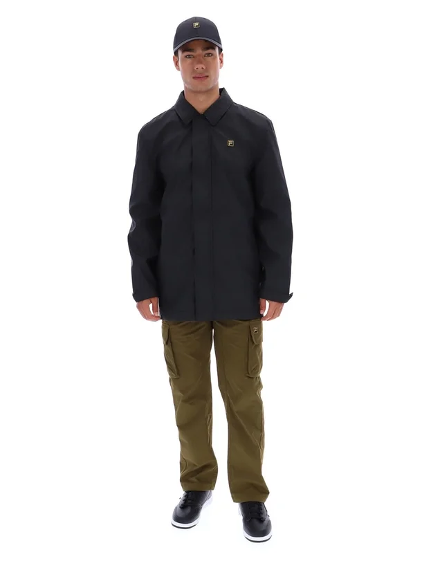 Manteau Sammy noir à fermeture éclair intégrale