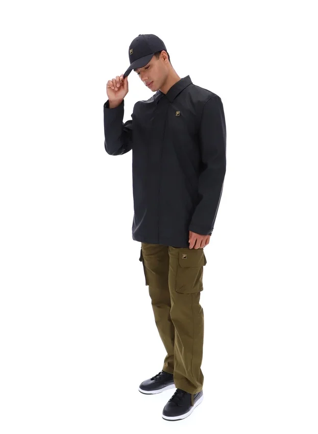 Manteau Sammy noir à fermeture éclair intégrale