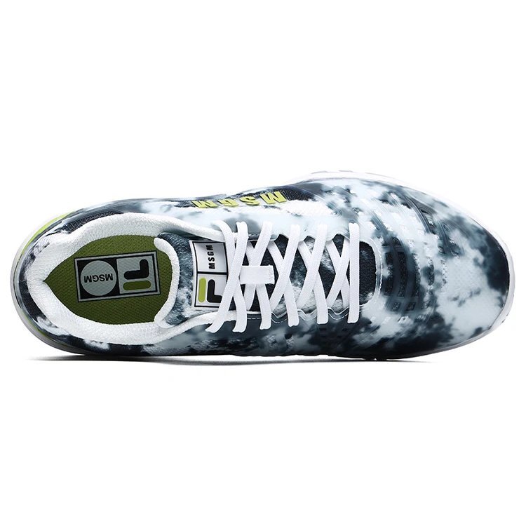 MSGM x Fila Heritage-FHT Low-Top Blanc/Noir/Bandhnu