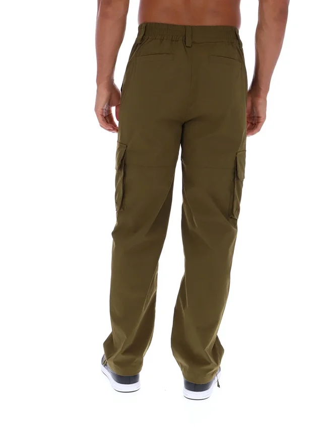 Pantalon cargo Oscar vert olive foncé
