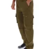 Pantalon cargo Oscar vert olive foncé