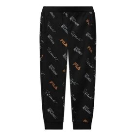 Pantalon décontracté en maille monogrammé pour homme, noir