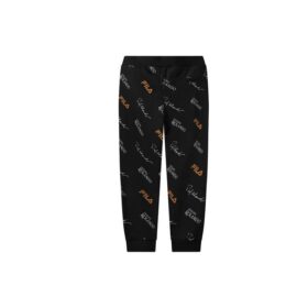 Pantalon décontracté en maille monogrammé pour homme, noir