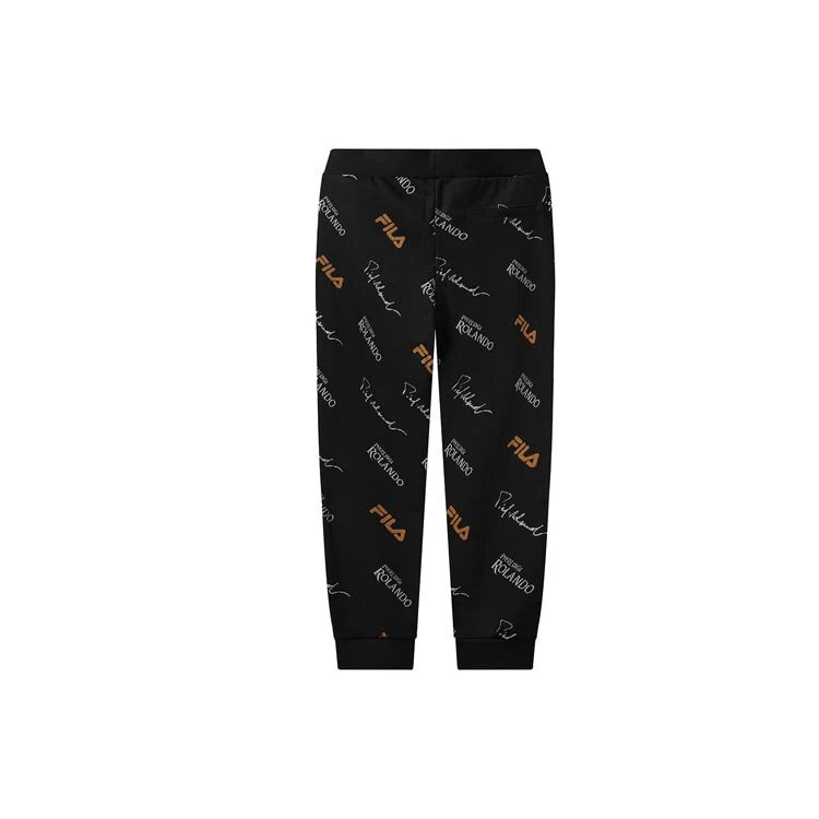 Pantalon décontracté en maille monogrammé pour homme, noir