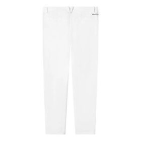 Pantalon décontracté à jambes droites avec logo, homme, blanc