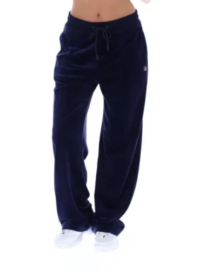 Pantalon de détente Fila Isabella à jambes larges, bleu marine