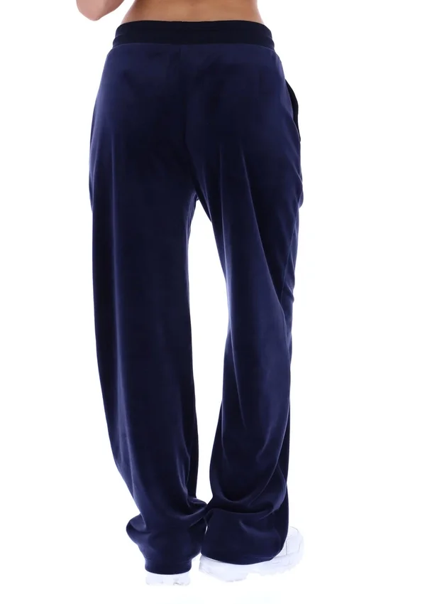 Pantalon de détente Fila Isabella à jambes larges, bleu marine