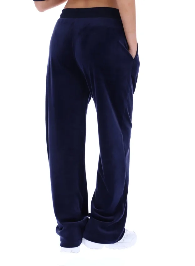 Pantalon de détente Fila Isabella à jambes larges, bleu marine