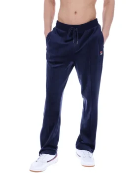 Pantalon de jogging droit en velours Fila bleu marine Fio