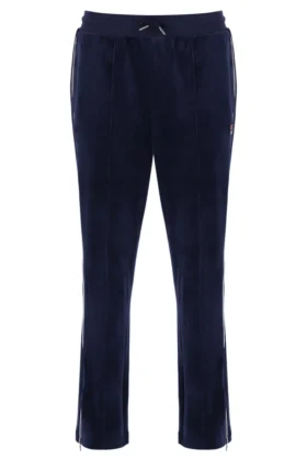 Pantalon de jogging droit en velours Fila bleu marine Fio