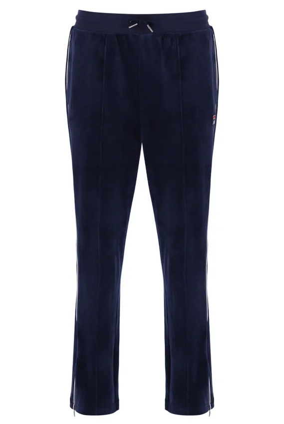 Pantalon de jogging droit en velours Fila bleu marine Fio