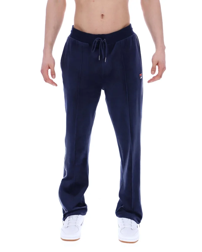 Pantalon de jogging droit en velours Fila bleu marine Fio