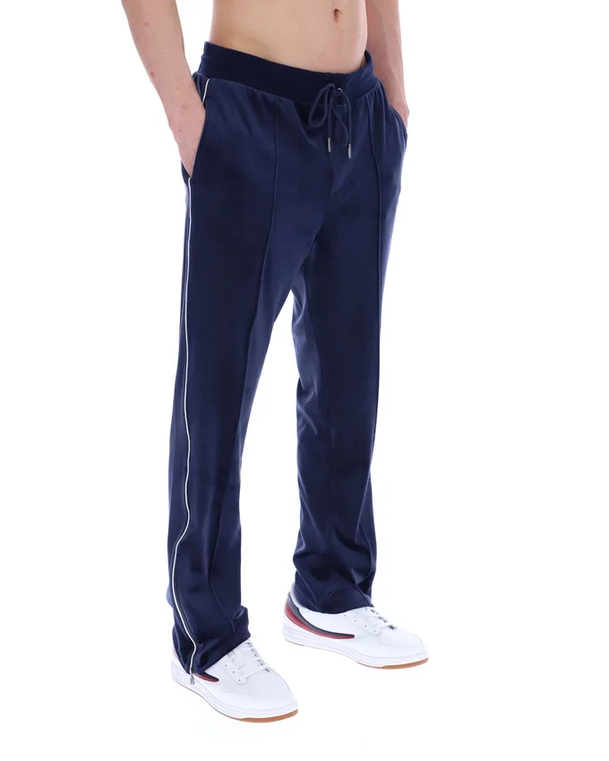Pantalon de jogging droit en velours Fila bleu marine Fio