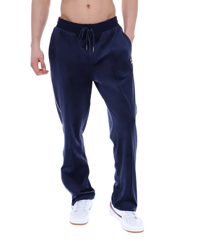 Pantalon de jogging droit en velours Fila bleu marine Fio