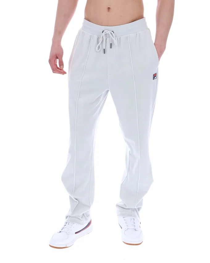 Pantalon de jogging droit en velours Fio bleu aube
