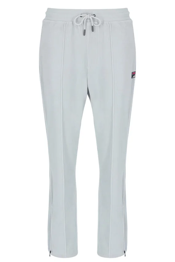 Pantalon de jogging droit en velours Fio bleu aube