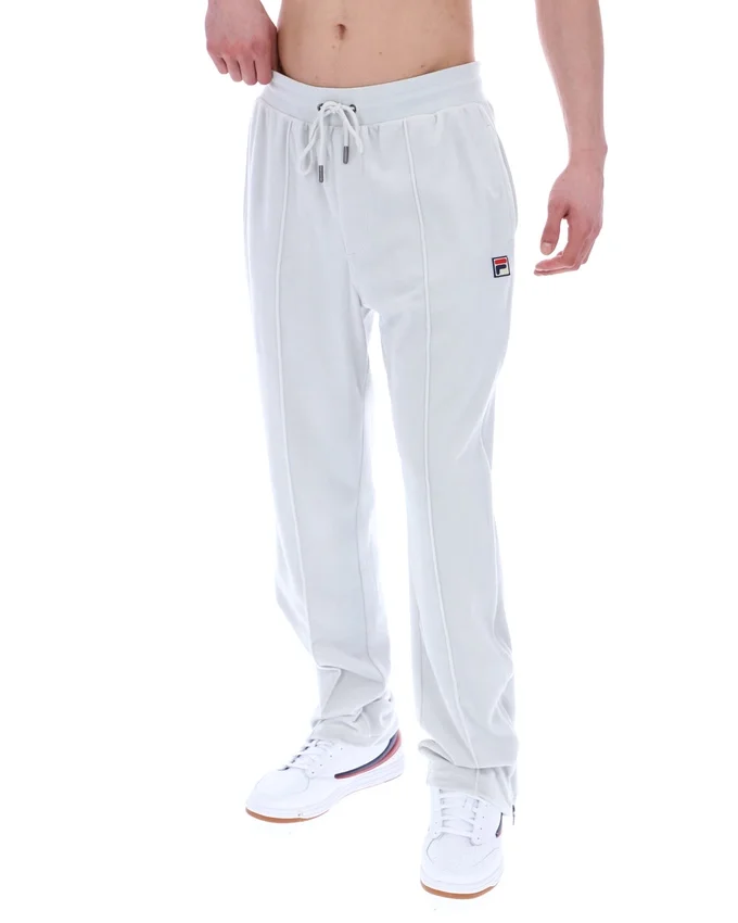 Pantalon de jogging droit en velours Fio bleu aube