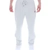 Pantalon de jogging droit en velours Fio bleu aube