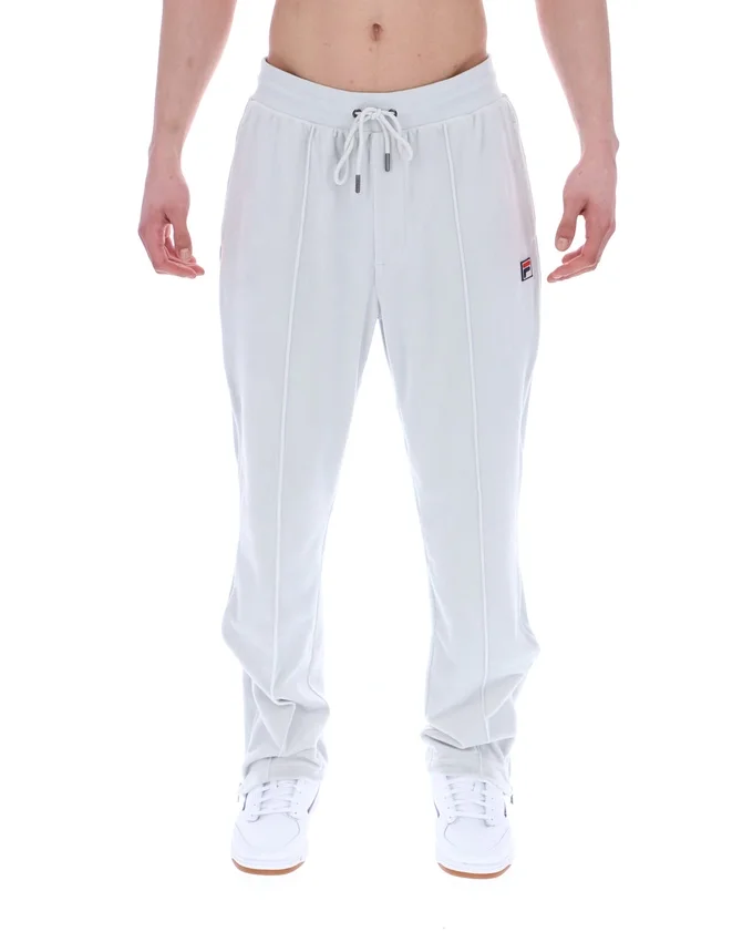 Pantalon de jogging droit en velours Fio bleu aube