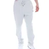 Pantalon de jogging droit en velours Fio bleu aube