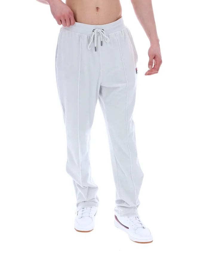 Pantalon de jogging droit en velours Fio bleu aube