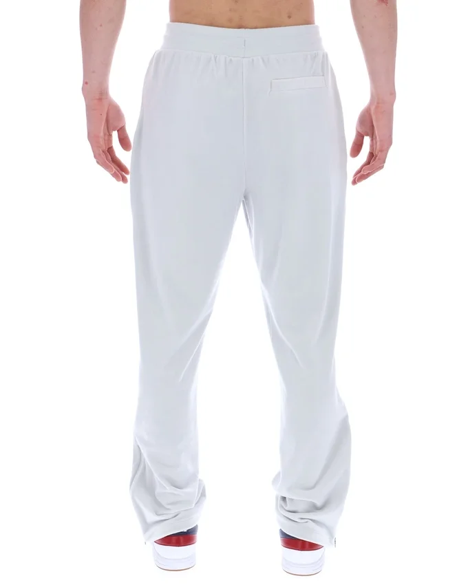 Pantalon de jogging droit en velours Fio bleu aube