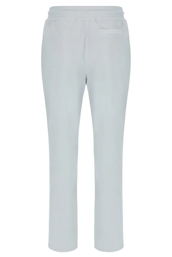 Pantalon de jogging droit en velours Fio bleu aube
