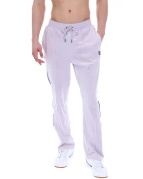 Pantalon de jogging droit en velours Fio « Misty Lilac »