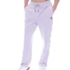 Pantalon de jogging droit en velours Fio « Misty Lilac »