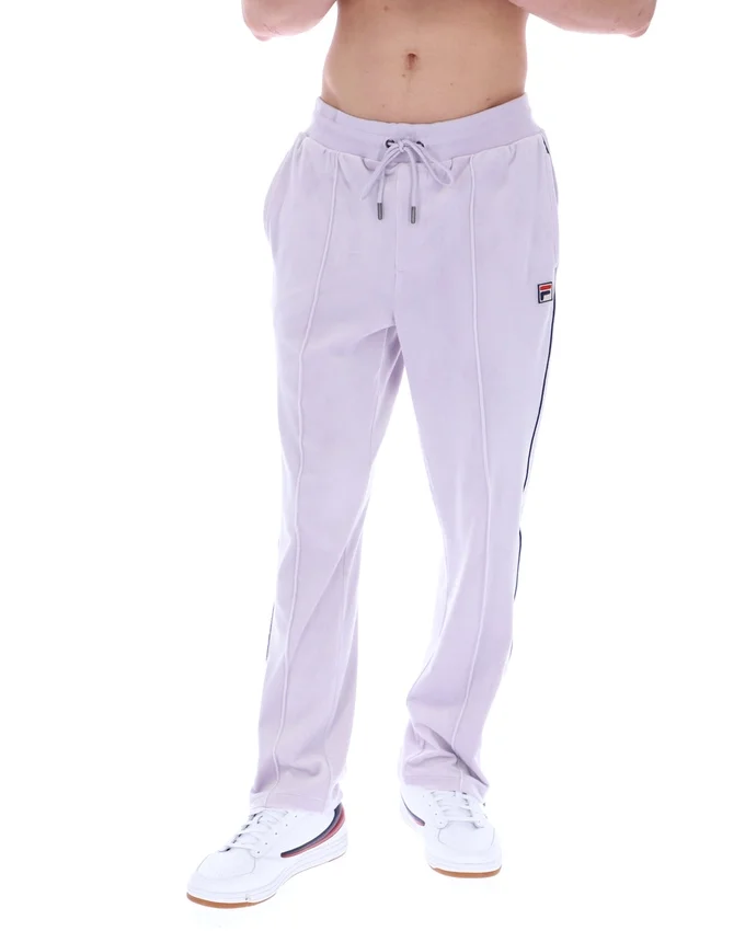 Pantalon de jogging droit en velours Fio « Misty Lilac »
