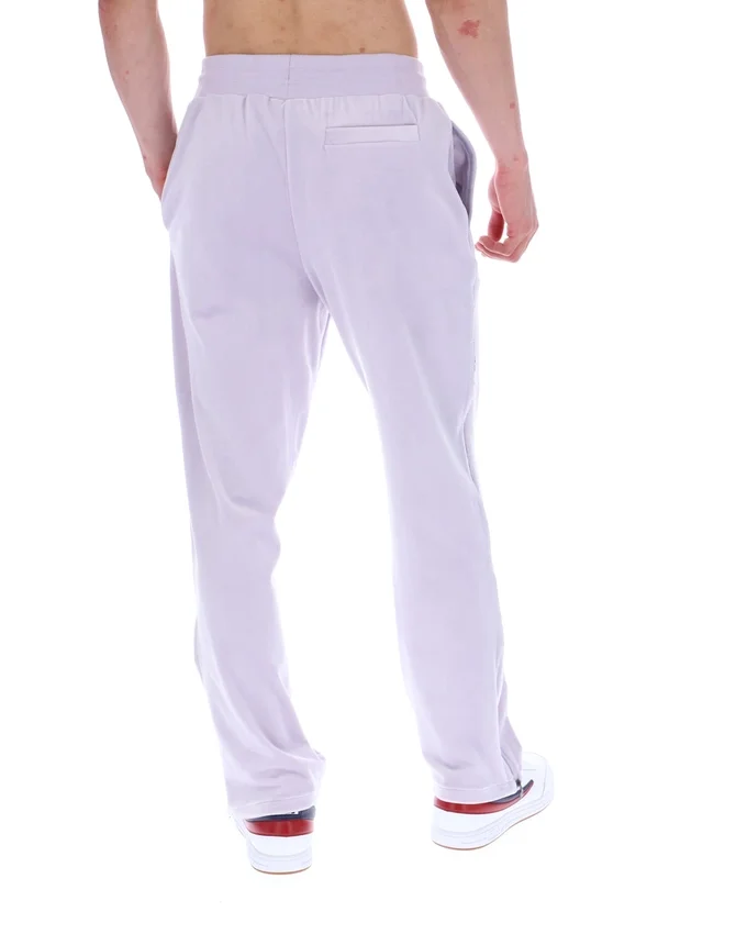Pantalon de jogging droit en velours Fio « Misty Lilac »