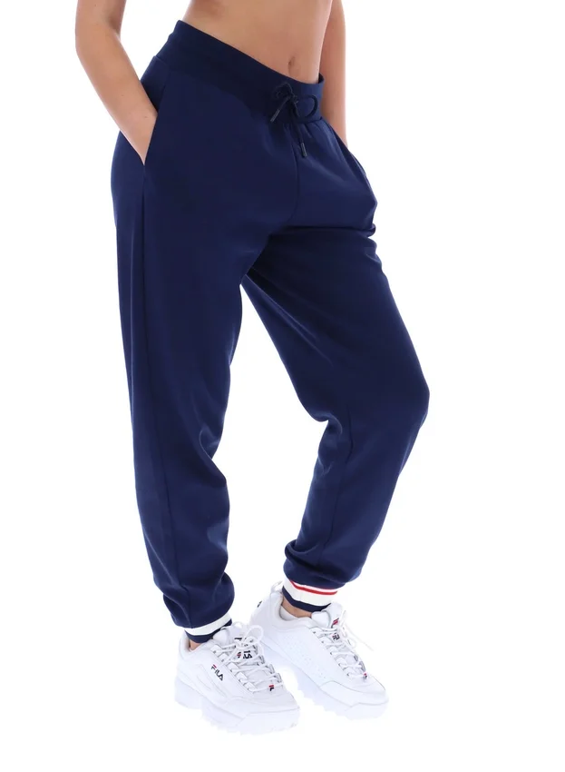 Pantalon de jogging à revers Fila Jianna bleu marine