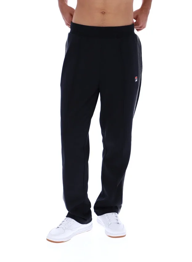 Pantalon de jogging Tavis noir à jambes droites et coutures contrastées