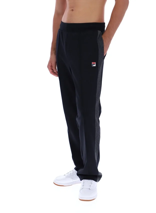 Pantalon de jogging Tavis noir à jambes droites et coutures contrastées