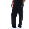 Pantalon de jogging Tavis noir à jambes droites et coutures contrastées